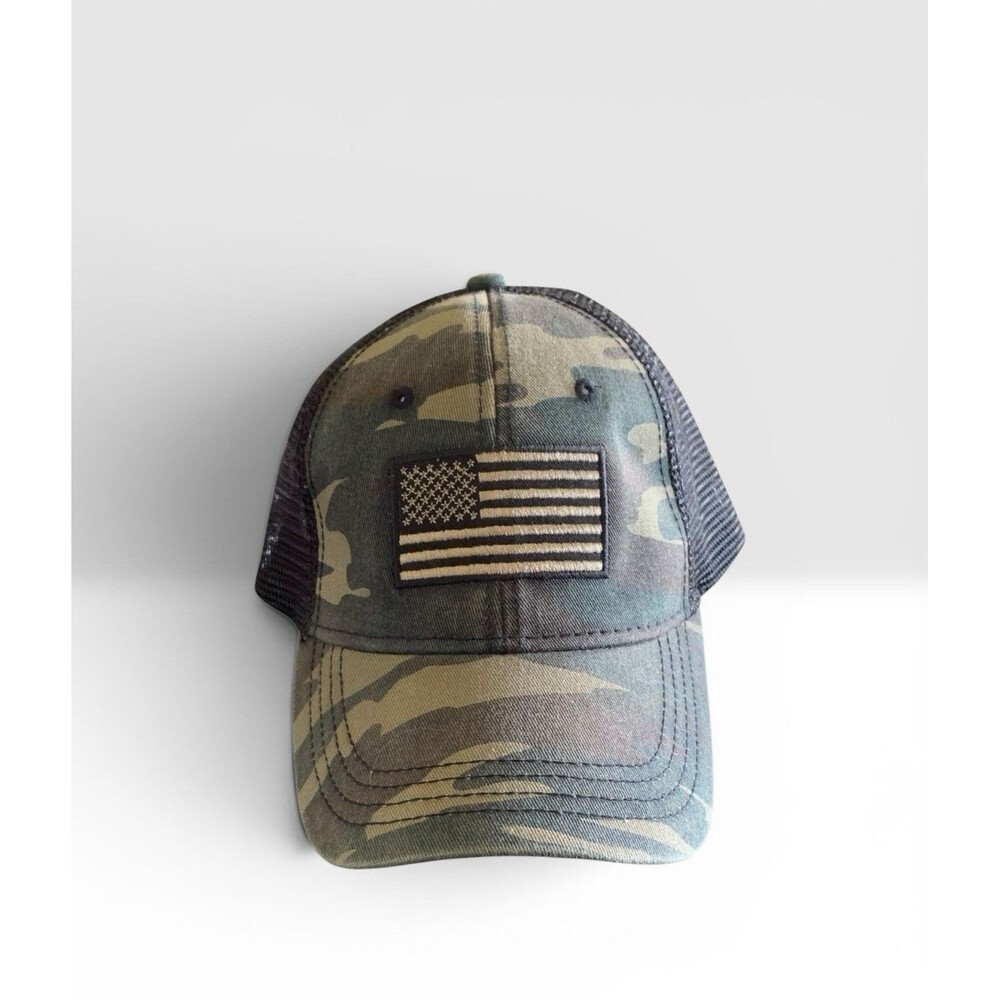 H3 Headwear Snapback Flag Embroidered Patch Camo Trucker Mesh Cap